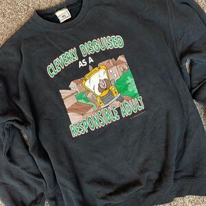 Vintage Lee Heavyweight Bus Driver Humor Funny Graphic Sweatshirt 80’s Unisex XL